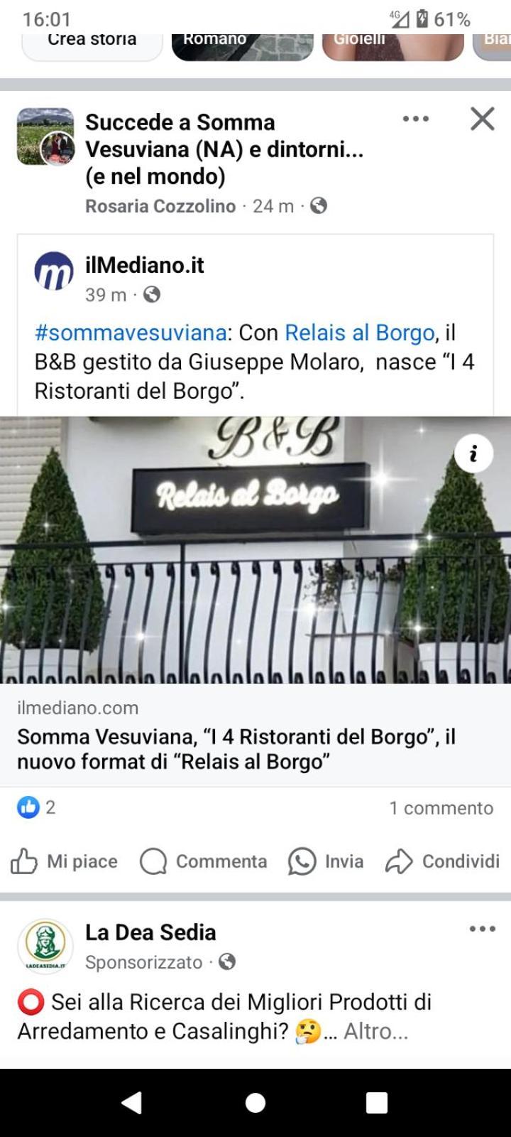 Relais Al Borgo Acomodação com café da manhã Somma Vesuviana Exterior foto